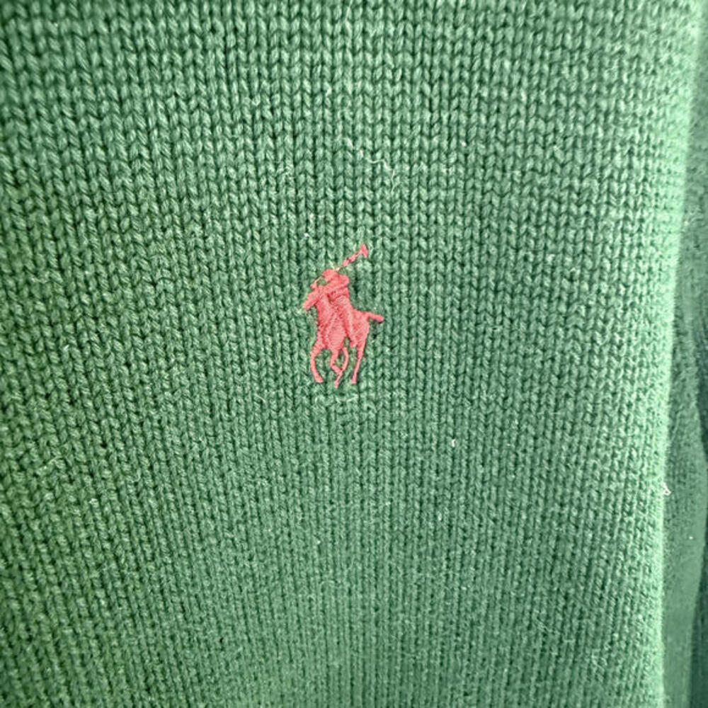 Polo Ralph Lauren Dark Green Cotton Sweater 90's Small